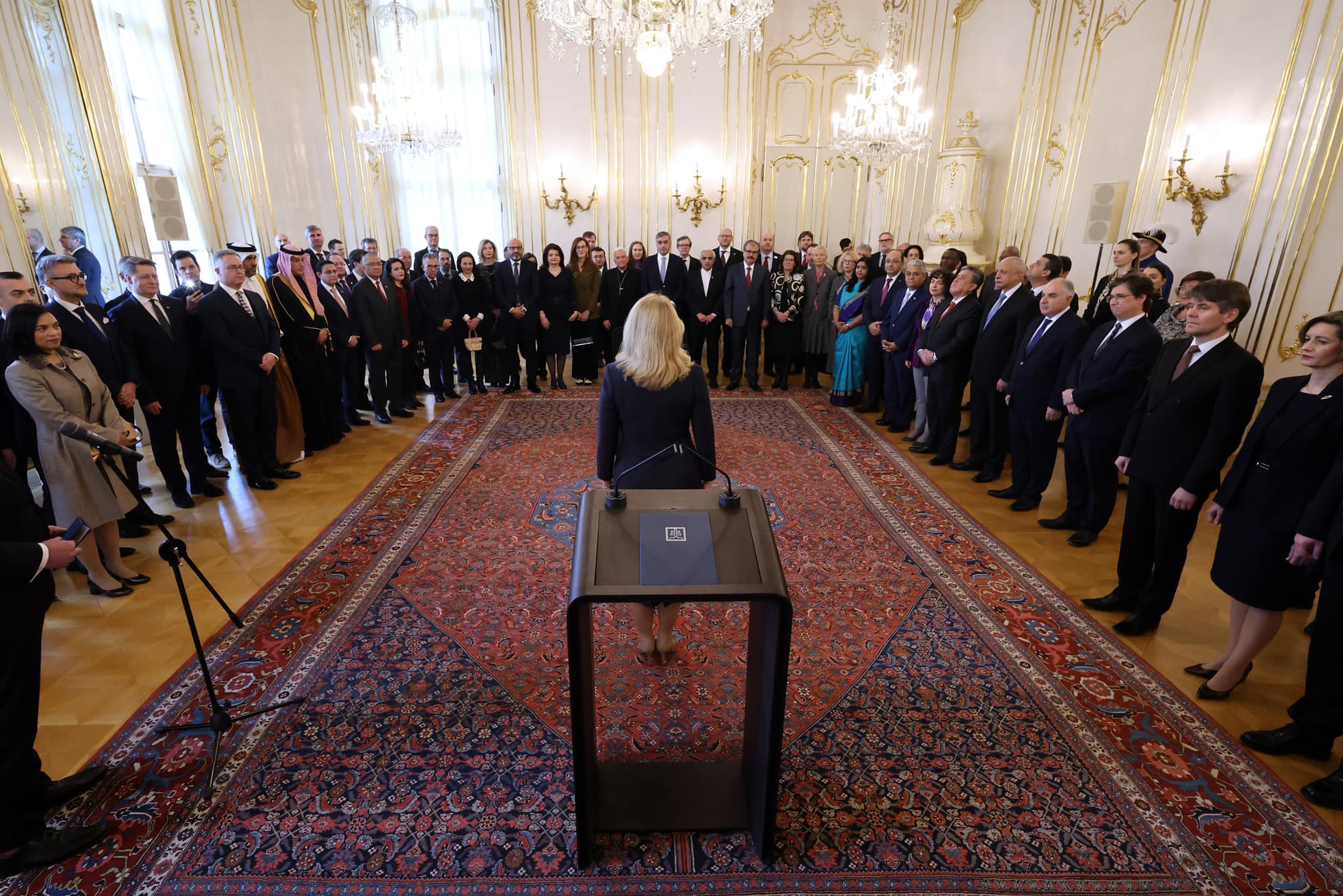 Čaputová privítala v Prezidentskom paláci vedúcich diplomatických misií a zástupcov medzinárodných organizácií 