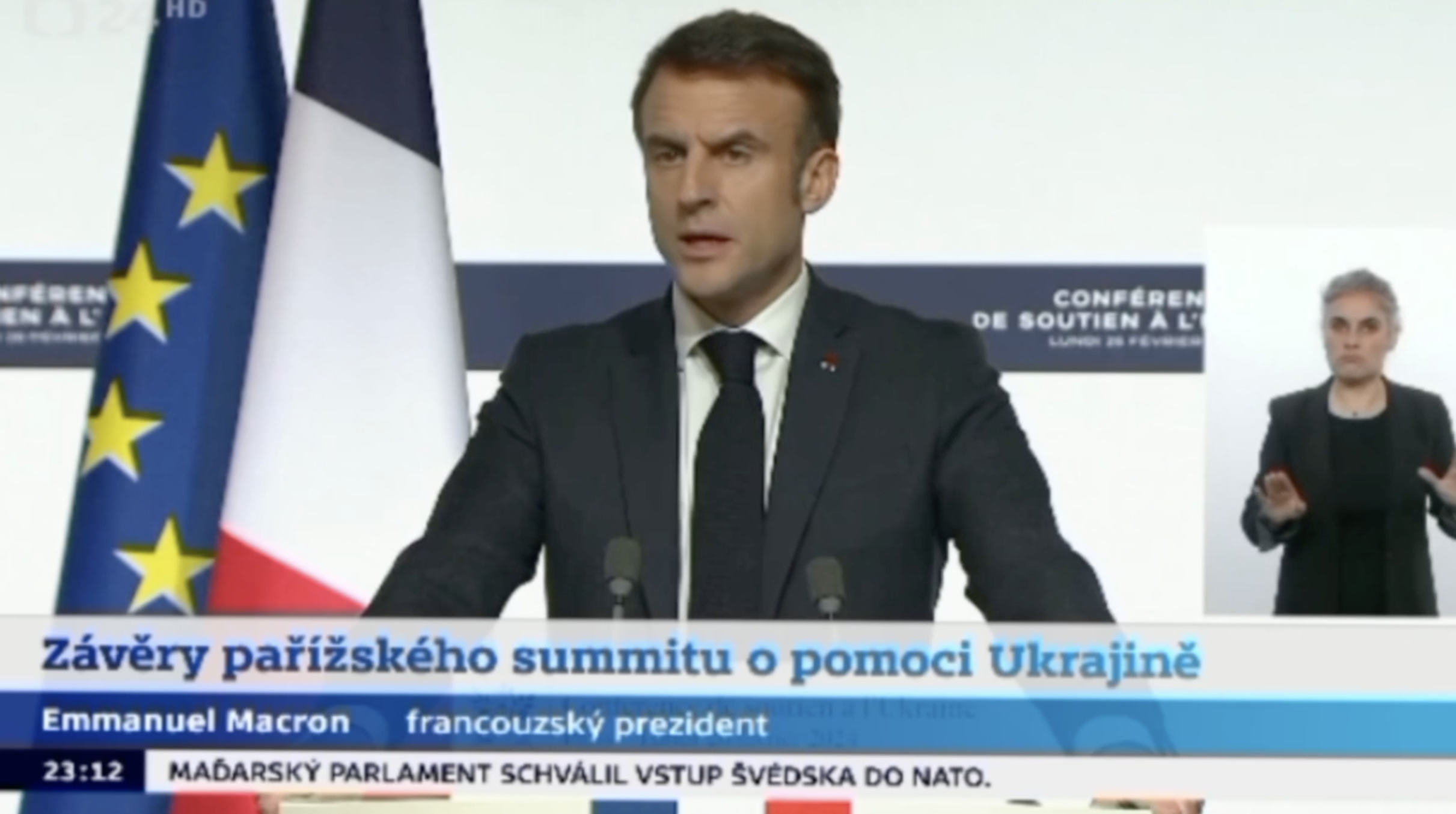 Macron: Dnes nebudeme posielať naše vojská na Ukrajinu, ale v budúcnosti nevylučujem aj túto možnosť